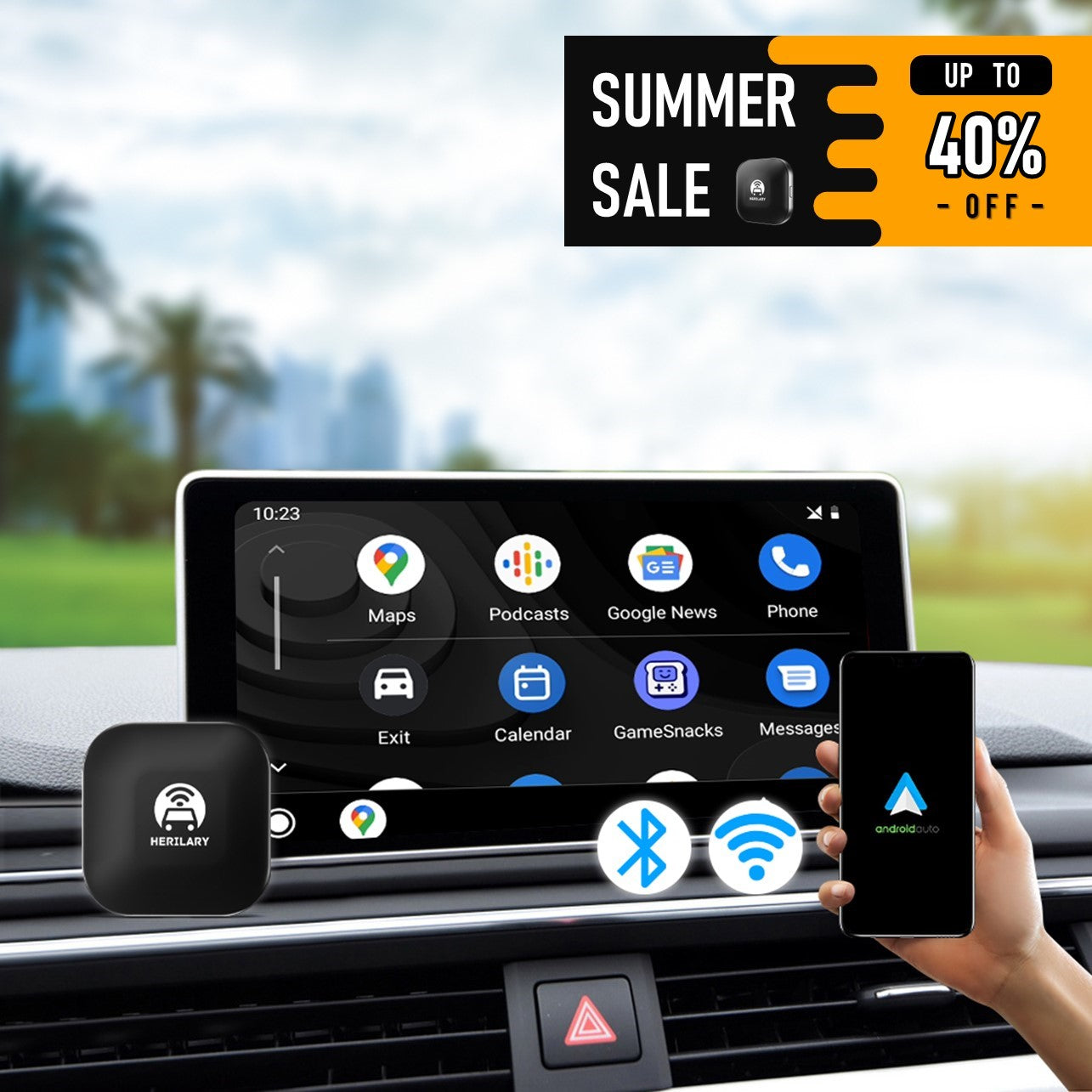 UP TO 30 OFF! C1AA Wireless Android Auto Adapter Herilary